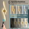 Lapalife Wandleuchte Akku Kabelloses Wandleuchte Innen, Wiederaufladbar, Dimmbar, LED Wandlampe mit Fernbedienung, Timer, Speicherfunktion Bild 3