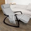 SoBuy FST20-HG Schaukelstuhl, MDF, Lackiert, Hellgrau, 66 x 92 x 80 cm Bild 5