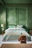 PIP Studio Perkal Bettwäsche 135x200 Ashanti Green Streifen Ornamente Wende grün Bild 2