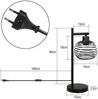ZMH Tischlampe Vintage Nachttischlampe E27 - Schwarz Schlafzimmer industrial Tischleuchte aus Metall Max. 60W Retro Schreibtischlampe für Wohnzimmer Bedside Kinderzimmer Büro/inkl. Schalter/ohne Birne Bild 3