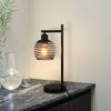 ZMH Tischlampe Vintage Nachttischlampe E27 - Schwarz Schlafzimmer industrial Tischleuchte aus Metall Max. 60W Retro Schreibtischlampe für Wohnzimmer Bedside Kinderzimmer Büro/inkl. Schalter/ohne Birne Bild 5