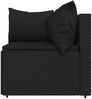 vidaXL 4-tlg. Garten-Lounge-Set mit Kissen Schwarz Poly Rattan 319783 Bild 5