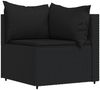 vidaXL 4-tlg. Garten-Lounge-Set mit Kissen Schwarz Poly Rattan 319783 Bild 4