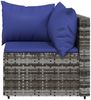 vidaXL 3-tlg. Garten-Lounge-Set mit Kissen Grau Poly Rattan 319843 Bild 5