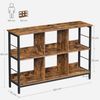 Vasagle Bücherregal mit 6 Fächern, Spanplatte / Stahl vintagebraun-schwarz, 120 x 33 x 80 cm Bild 5