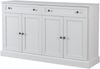 Sideboard B 150 x T 40 x H 86 cm in Antikweiß mit 4 Türen, 2 Schubladen und verstellbaren Einlegeböden Bild 4