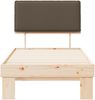 vidaXL Bettgestell mit gepolstertem Kopfteil Taupe 90 x 190 cm 877317 Bild 5