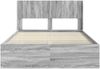 vidaXL Bettgestell mit Stauraum und Kopfteil Grau Sonoma 120 x 200 cm 3414232 Bild 5