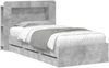 vidaXL Bettgestell mit Stauraum Betongrau 90 x 190 cm Holzwerkstoff 3434005 Bild 2
