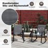 KOMFOTTEU Schaukelstuhl Gartenstuhl (2er Set), mit Rücklehne & Armlehne,bis 150 kg Bild 3