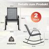 KOMFOTTEU Schaukelstuhl Gartenstuhl (2er Set), mit Rücklehne & Armlehne,bis 150 kg Bild 2