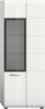 Vitrine (B/H/T: 60x160x34 cm) in weiß hochglanz tiefzieh Bild 2