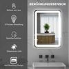 HOMCOM Spiegel mit Anti-Beschlag und Touch-Schalter, 3-Temperatur-Licht (Wandspiegel, 1-St, Badezimmerspiegel), für Badezimmer, Silber Bild 3