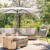 paramondo Sonnenschirm parajuna kleiner Sonnenschirm, 2,3x1,3 m, rechteckig, weiß, LxB: 230x130 cm, Klein, eckig, knickbar: ideal für Balkone, Stahl/Polyester Bild 3