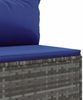 vidaXL 5-tlg. Garten-Lounge-Set mit Kissen Grau Poly Rattan 3308159 Bild 5