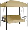 vidaXL Hollywoodschaukel mit Dach Sandfarben Stahl 4008899 Bild 2