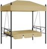 vidaXL Hollywoodschaukel mit Dach Sandfarben Stahl 4008899 Bild 4