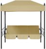 vidaXL Hollywoodschaukel mit Dach Sandfarben Stahl 4008899 Bild 5