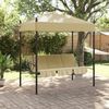 vidaXL Hollywoodschaukel mit Dach Sandfarben Stahl 4008899 Bild 3
