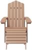 vidaXL Adirondack-Gartenstühle 2 Stk. mit Hockern HDPE Braun 3095698 Bild 4