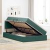 vidaXL Bett mit Stauraum und LED mit LED Dunkelgrün 120 x 200 cm Samt 3371388 Bild 4