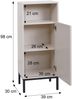Kommode HWC-O42, Badezimmerkommode Badschrank Schrank mit 1 Tür, 3 Staufächer, MDF Melamin 98x39x30cm ~ Holzoptik beige Bild 3