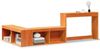 vidaXL Nachttisch mit Schreibtisch Wachsbraun 222x122x75 cm Massivholz 855755 Bild 2