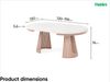 MEBLINI Esstisch Rund Ausziehbar aus Metall - 120-196x76 cm - CONEY - Weiß Marmor/Kupferfarbe - Loft - Esszimmertisch Modern - Küchentisch - Ausziehtisch - Round Dining Table Bild 3