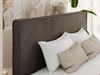 Design Polsterbett LUMARO CLASSIC 200 x 200 cm mit Lattenrost & 12cm hohen Füßen, Doppelbett mit Kopfteil, Konfigurierbar, Foam Matratze - Braun Velvet - MIRO LUX Bild 3