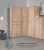 mokebo® Besenschrank 60CM Breite mit Staubsaugerfach 'Der Lange' moderner Mehrzweckschrank in Sonoma Eiche aus Holz, Schrank & Putzschrank | 60 x 180 x 34 (B/H/T in cm) | Braun Bild 4