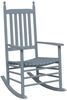 vidaXL Schaukelstühle 2 Stk. mit Klapptisch Grau Massivholz Pappel 3281593 Bild 3