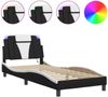 vidaXL Bettgestell "Viana" mit LED ohne Matratze Schwarz und Weiß 80x200 cm 3213985 Bild 2