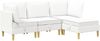 vidaXL Modular Sofa Set mit Stauraum 4 pcs Weiß Stoff 3413720 Bild 2