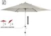 Doppler 'Expert 320 Auto Tilt' Sonnenschirm mit Kurbel, Alugestell / Polyester hellgrau, Ø 320 cm Bild 2