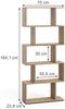Raumteiler Levio Sonoma 70 x 164.1 cm 5 Fächer Vicco Bild 2