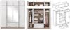 Marmex Möbel Spiegelschrank SMART 1+Spiegel/N Mehrzweckschrank Kleiderschrank 200 x 230 x 56 (2-St) Schrankaufsatz, viel Stauraum, 2 Schubladen Bild 1
