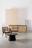 Sideboard Dowostan aus Eichenholz, modern, natur, 200 cm, schwarze Metallfüße, 3 Türen, 3 Schubladen Bild 3