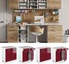 Unterschrank R-Line Bordeaux Hochglanz 80 cm mit Schubladen und Türen, ohne Arbeitsplatte Vicco Bild 2