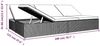 vidaXL Sonnenliege mit Auflagen Poly Rattan Dunkelgrau 317240 Bild 5