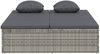 vidaXL Sonnenliege mit Auflagen Poly Rattan Dunkelgrau 317240 Bild 3