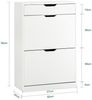 SoBuy FSR180-W Schuhschrank, Spanplatte, Melamin, Weiß, 60 x 90 x 30 cm Bild 3