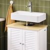 SoBuy FRG237-WN Waschbeckenunterschrank, MDF, Lackiert, Weiß, 60 x 59 x 35 cm Bild 4