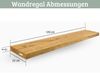 Wandregal Holz schwebend KYLO - Eichenholz Massiv | Bücherregal Schwebendes Regal Hängeregale für Wohnzimmer | 120x22x4cm Bild 2
