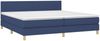 vidaXL Boxspringbett mit Matratze Stoff Blau 200x200 cm, Härtegrad: H2 [3140487] Bild 3