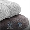 Komfortec 8er Handtuch Set aus 100% Baumwolle, 4 Badetücher 70x140 und 4 Handtücher 50x100 cm, Frottee, Weich, Towel, Groß, Anthrazit/Silber Bild 4