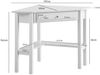Eckschreibtisch 76x76x76,5 cm Weiß mit Schublade Homeoffice Computertisch Stauraum Bild 3