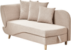 Chaiselongue Leinenoptik hellbraun mit Bettkasten linksseitig MERI II Bild 4