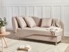 Chaiselongue Leinenoptik hellbraun mit Bettkasten linksseitig MERI II Bild 3