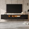 TV-Schrank 180×37×36 cm, Schwarz Hochglanz, LED-Lichtleiste per App steuerbar Bild 4