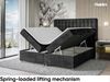 MEBLINI Boxspringbett ASTON 120x200 cm mit Bettkasten - H3/Schwarz Samt Polsterbett - Doppelbett mit Topper & Taschenfederkern-Matratze Bild 3